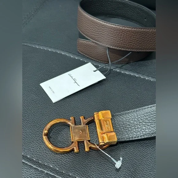 Salvatore Ferragemo Reversible Grain Leather Belt